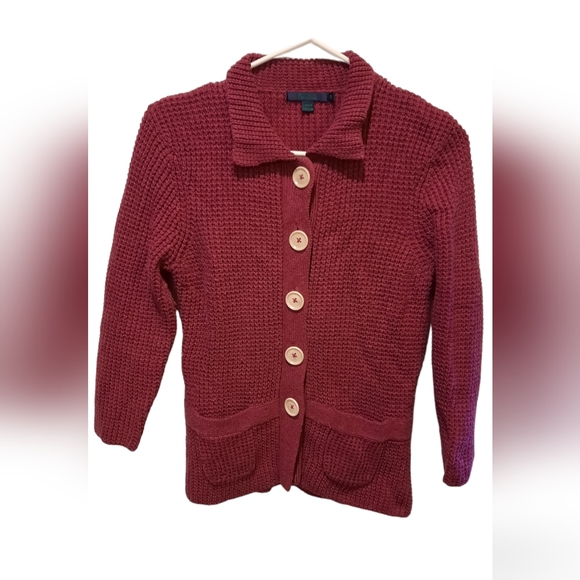 Boden Girls Purple Cashmere/Angora Blend Button Down Cardigan Sweater size 10 - Picture 1 of 12